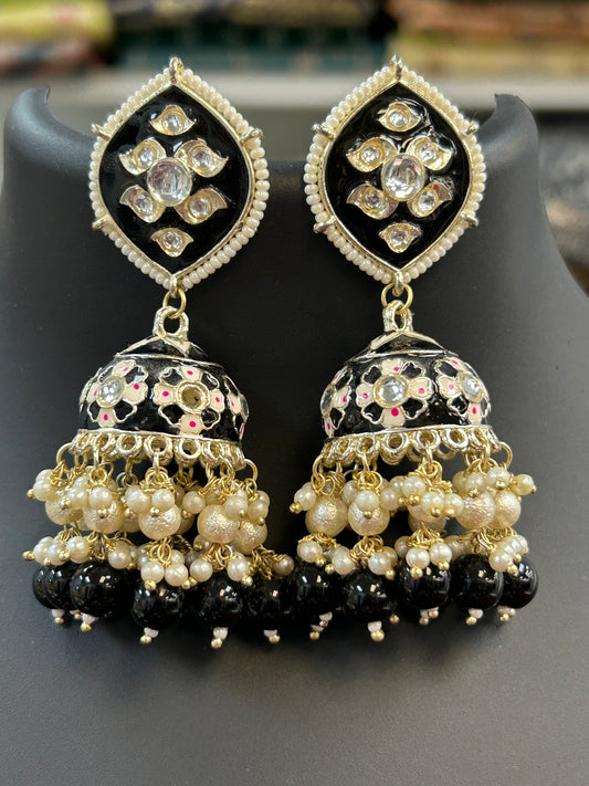 Meenakari jhumki by Kurti Connection USA