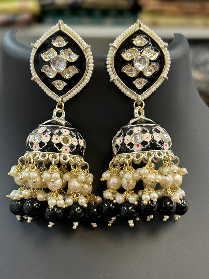 Meenakari jhumki by Kurti Connection USA