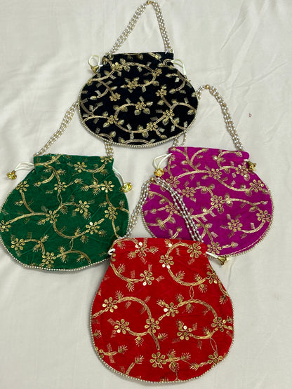 Embroidered potli bags by Kurti Connection USA