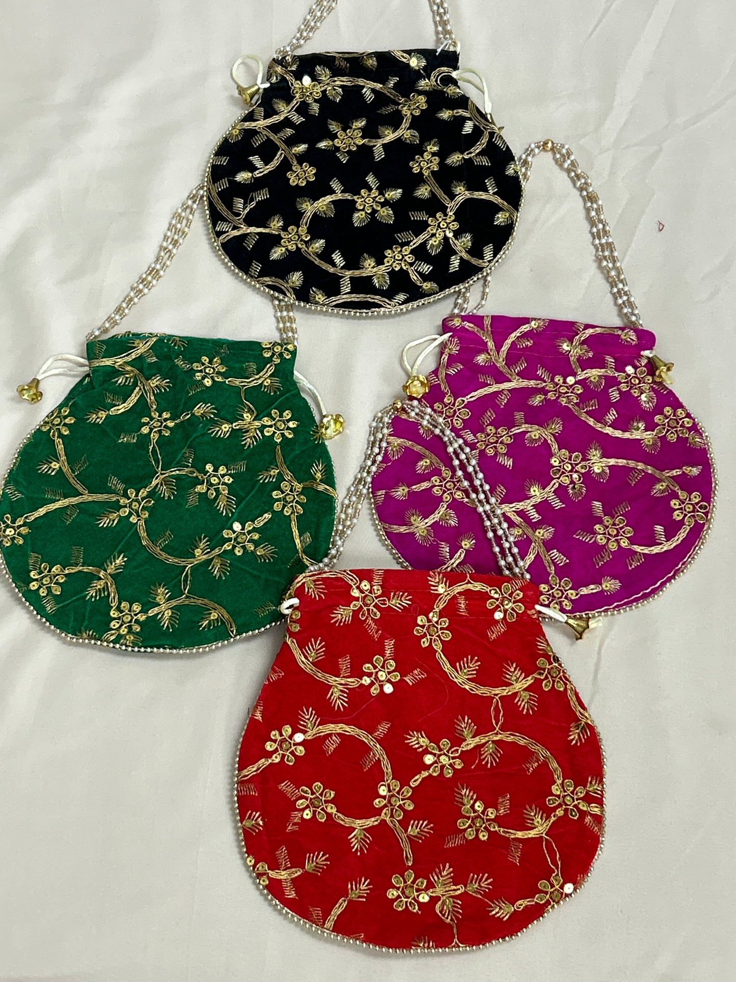 Embroidered potli bags by Kurti Connection USA