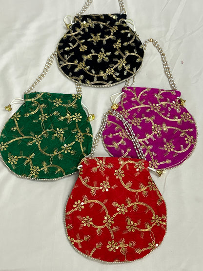Embroidered potli bags by Kurti Connection USA