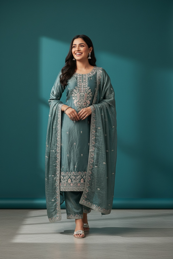 Tissue silk salwar suit