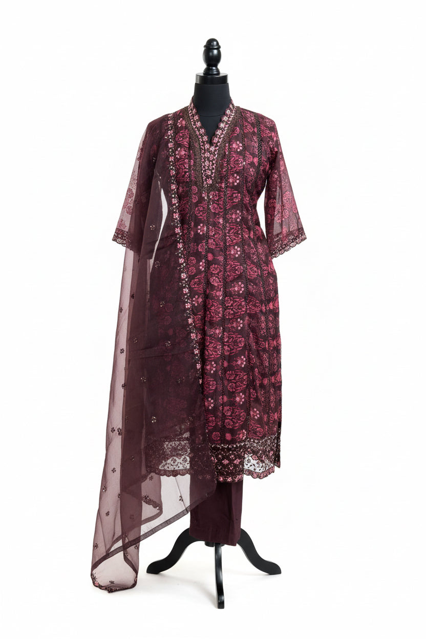 Soft organza salwar suit / plus size Kurtis by Kurti Connection USA