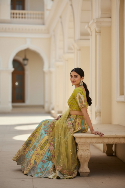 Designer lehenga Choli set by Kurti Connection USA