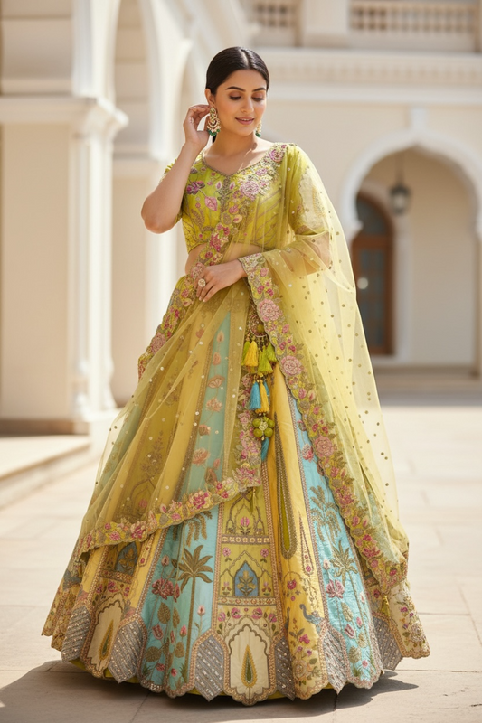 Designer lehenga Choli set by Kurti Connection USA
