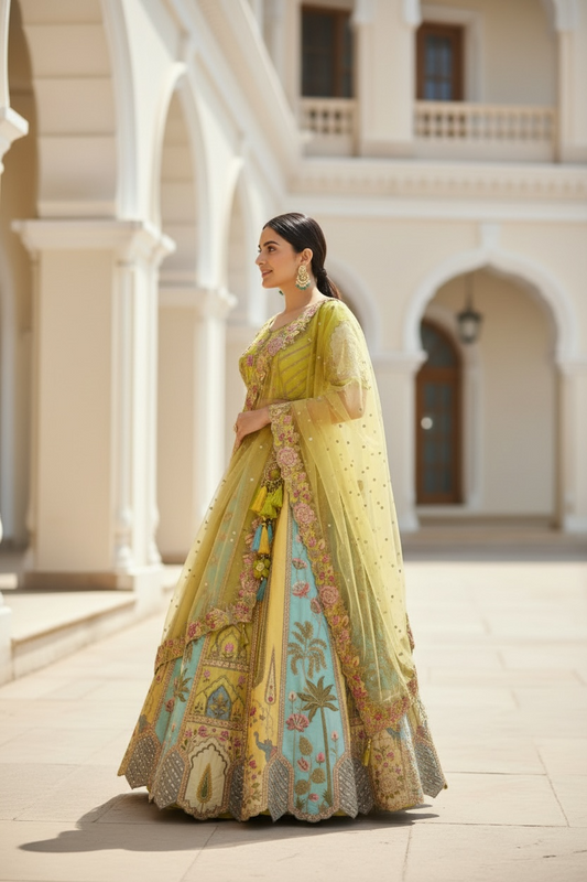 Designer lehenga Choli set by Kurti Connection USA