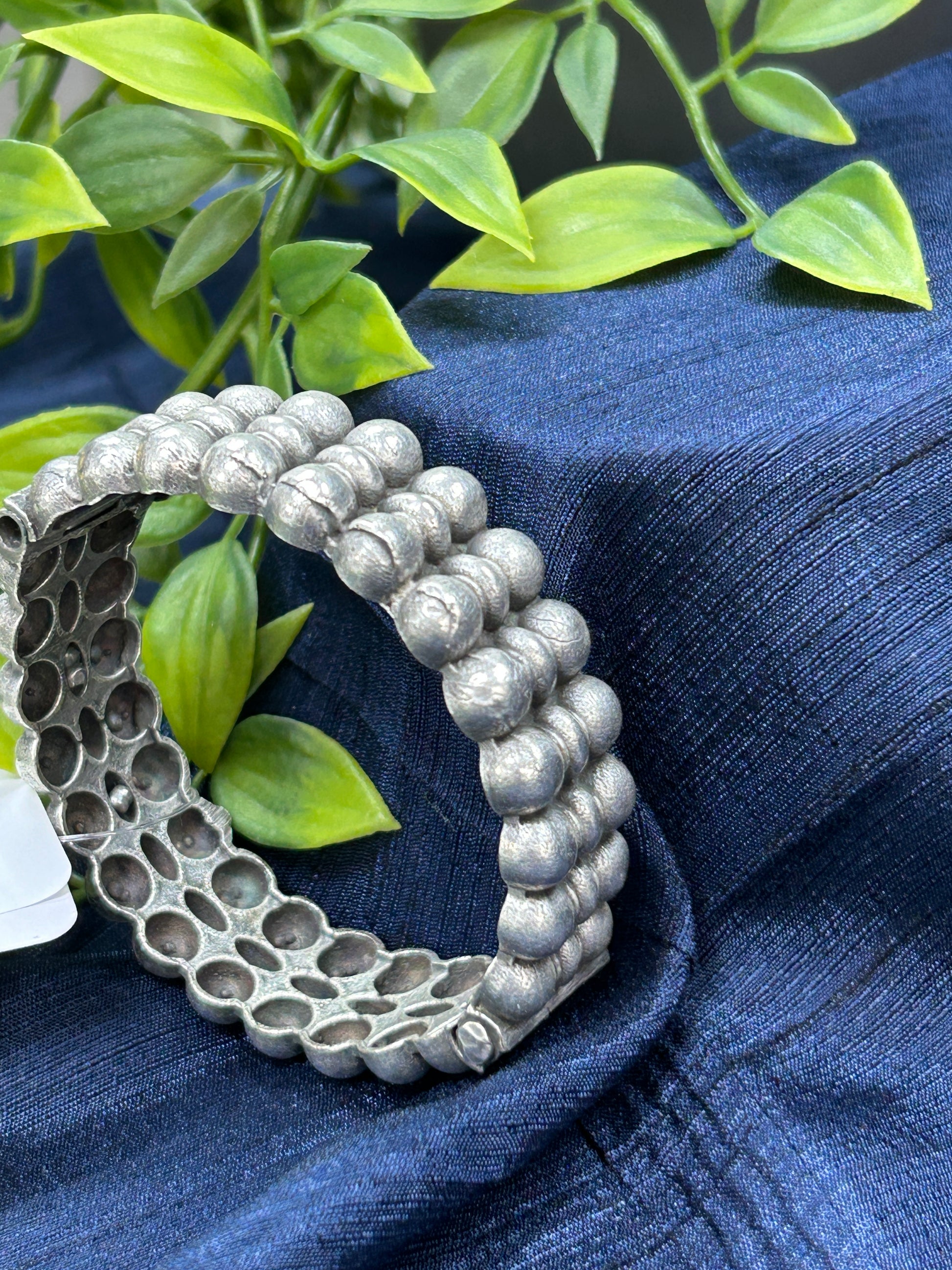 Oxidized Silver Kada - Kurti Connection USA