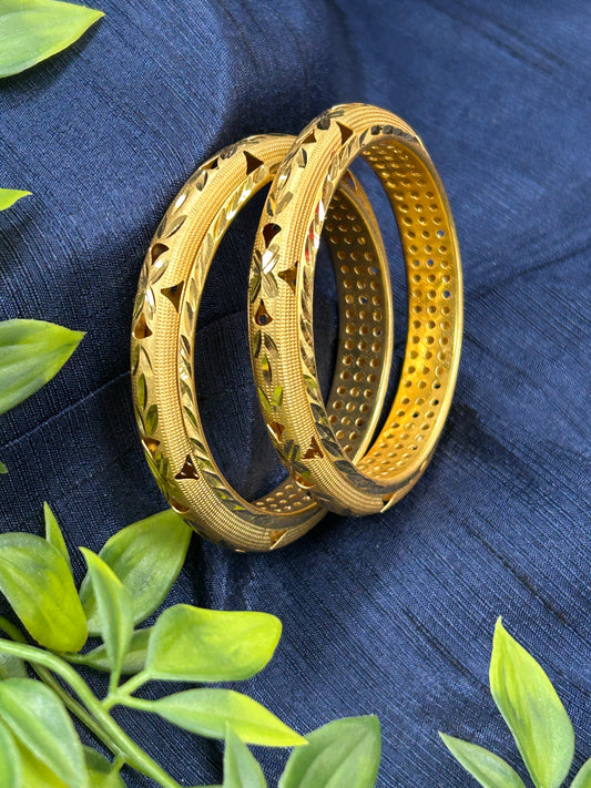Golden bangles : Size 2.4 - Kurti Connection USA