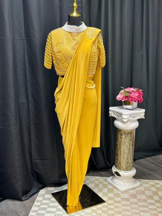 Readymade saree with blouse by Kurti Connection USA