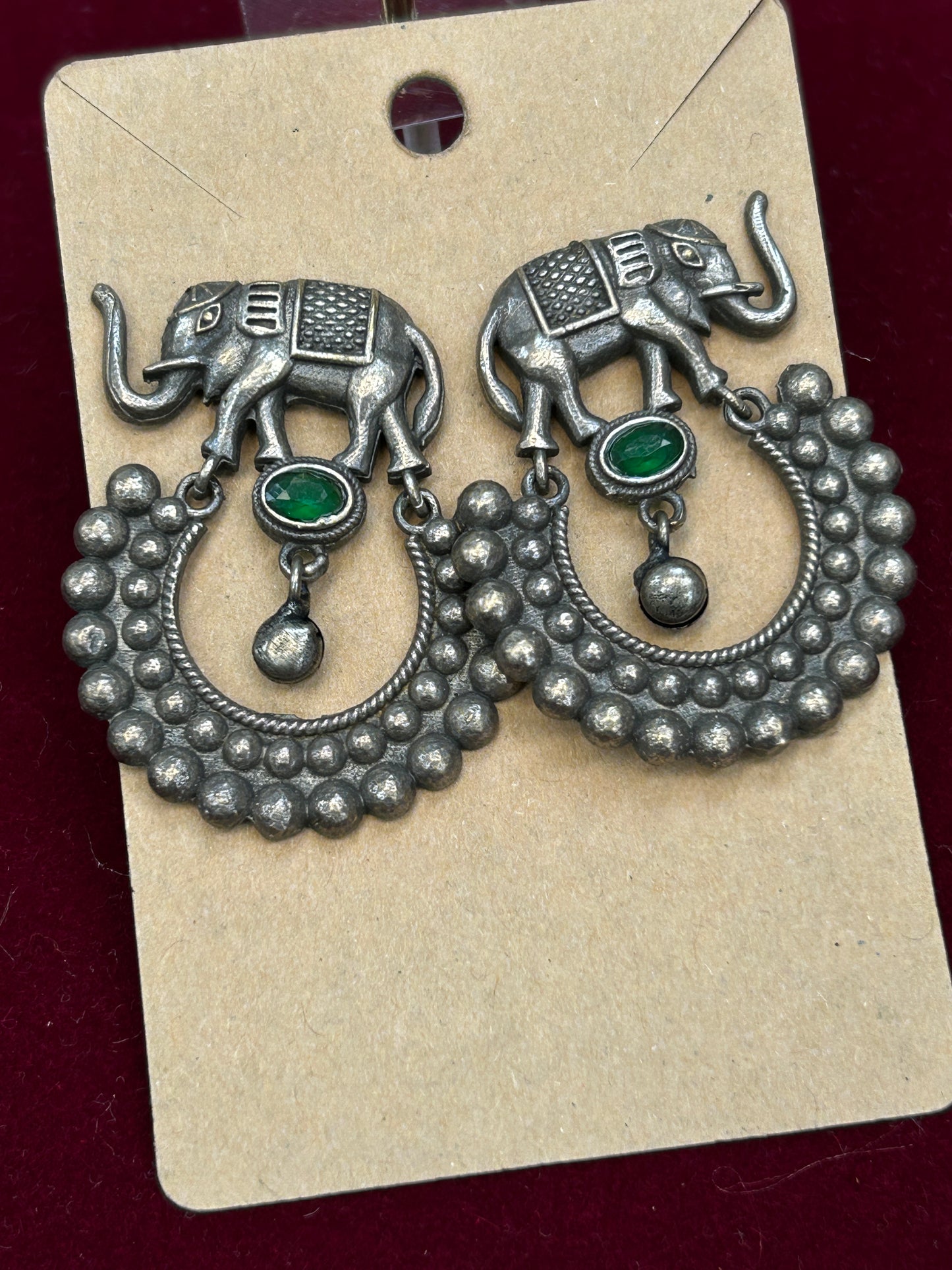 Oxidized silver earrings by Kurti Connection USA