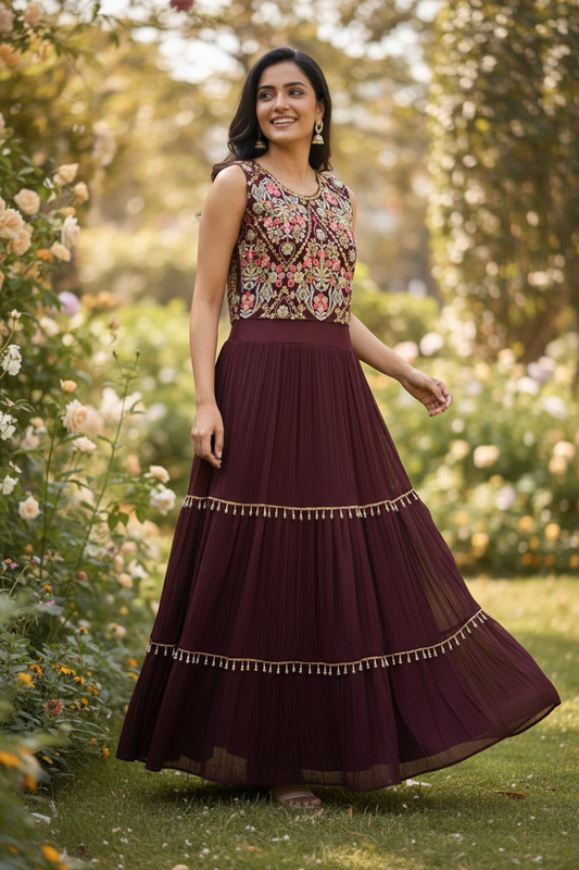 Georgette long gown