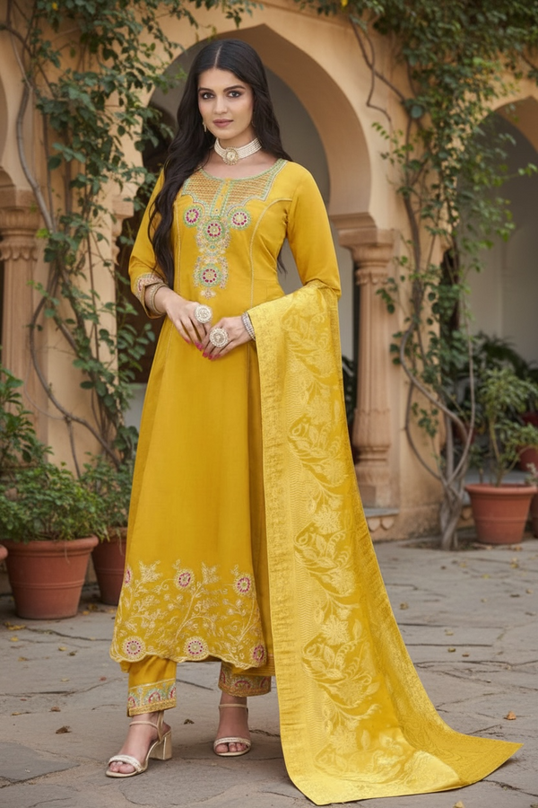 Silk Anarkali Kurti set