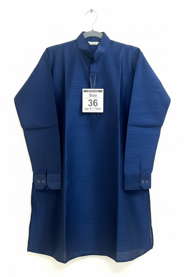 Dark Blue Silk Kurta