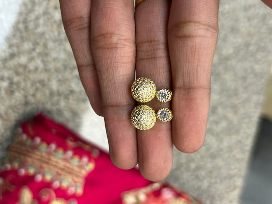 Cz ball ear rings