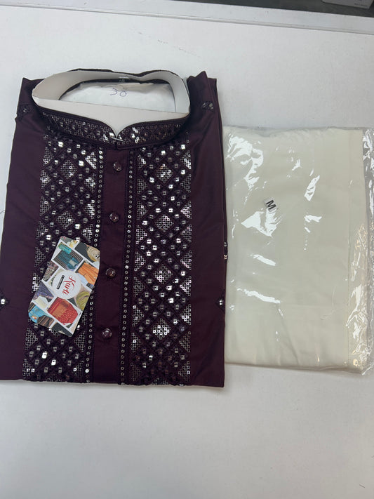 38/Wine kurta set