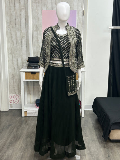 Green jacket dress