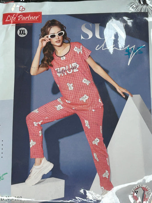 Hosiery cotton night suit