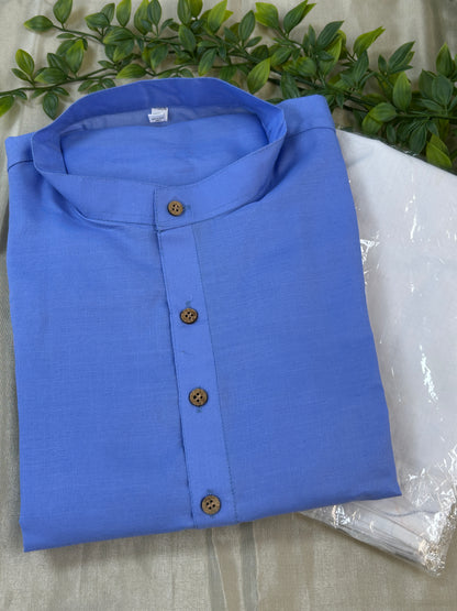 Light purple cotton kurta pajama - Kurti Connection USA