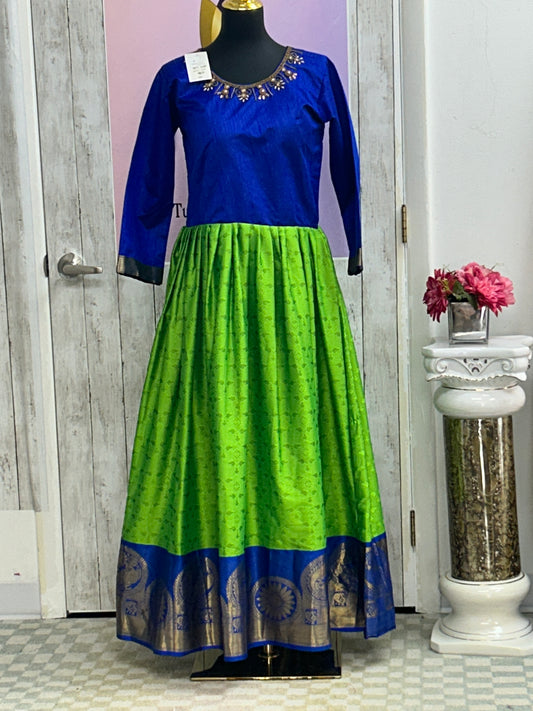 Art silk long frock / Anarkali Kurti
