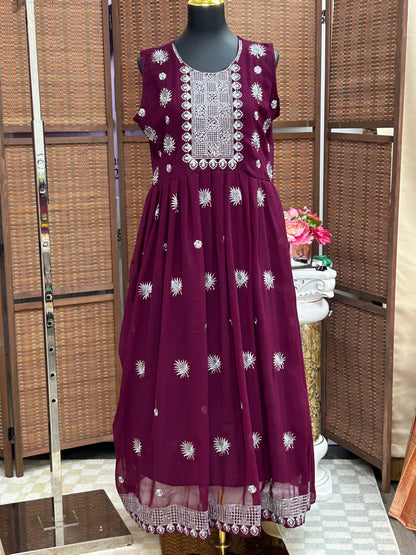 Georgette long kurti