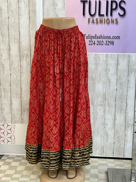 Bandhani cotton skirt