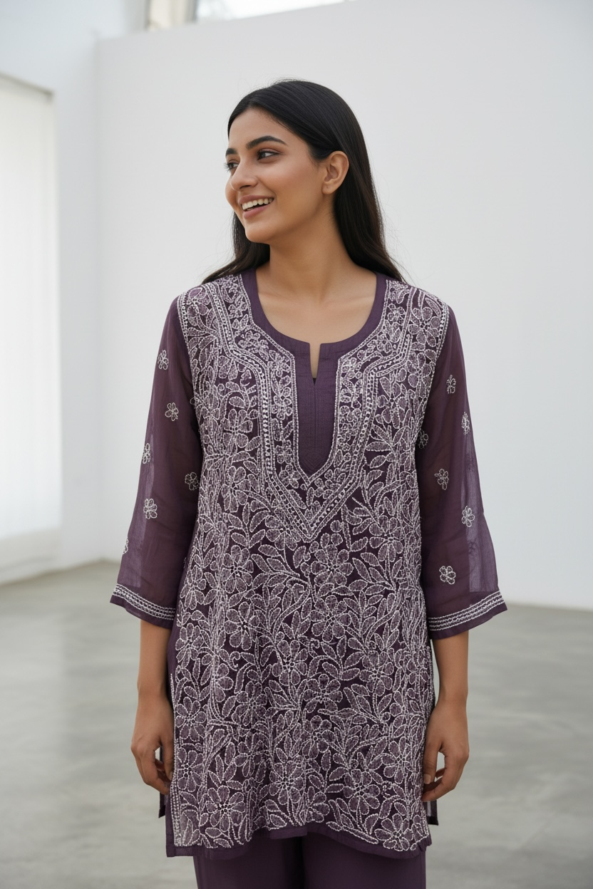 Georgette Chikankari top