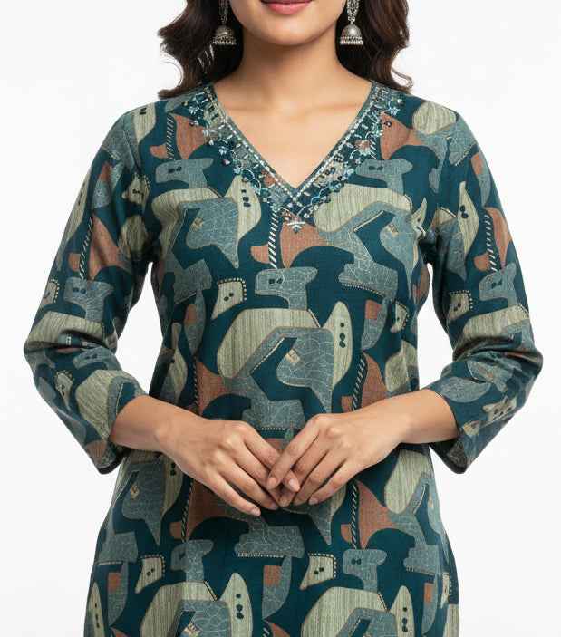 Linen short kurti