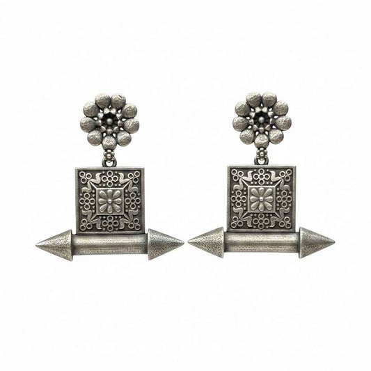 Oxidized silver earrings