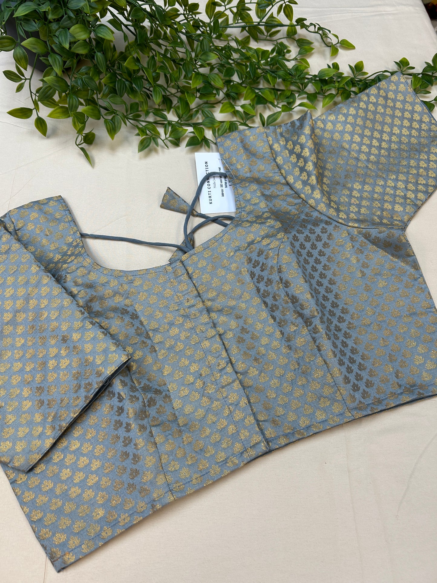 Grey Gold plus size blouse - Kurti Connection USA