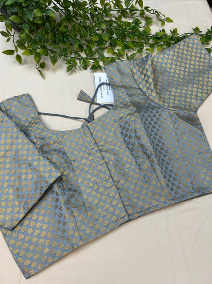 Grey Gold plus size blouse - Kurti Connection USA