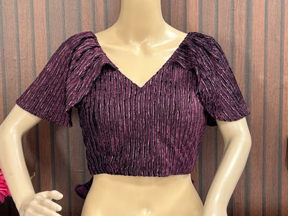 Fancy cap sleeve blouse - Kurti Connection USA