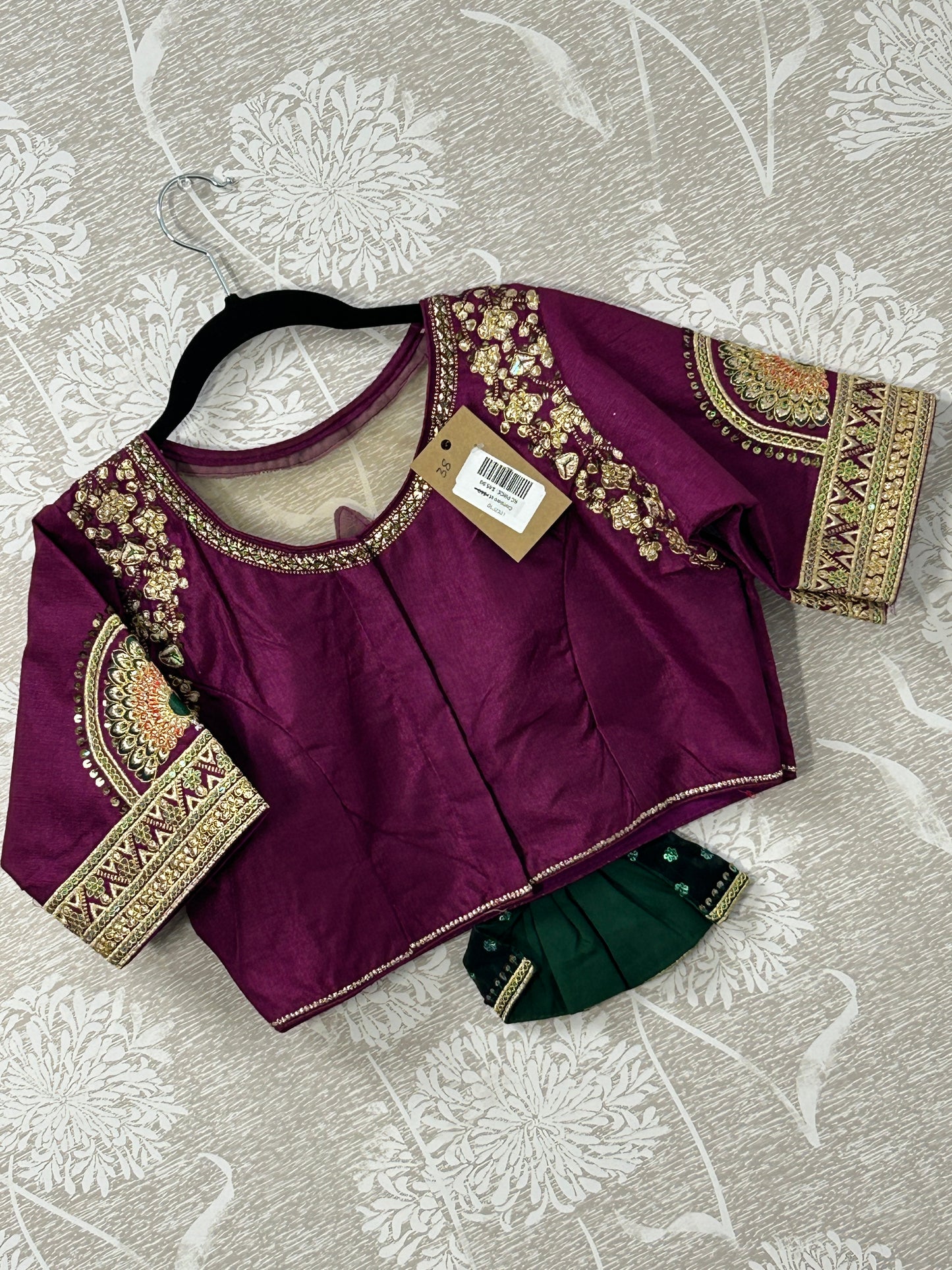 Wedding wear blouse | Color : wine - Kurti Connection USA