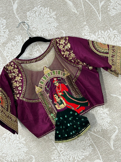 Wedding wear blouse | Color : wine - Kurti Connection USA