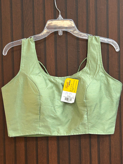 Light green silk blouse - Kurti Connection USA