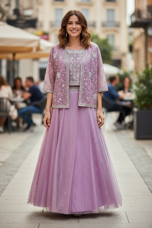 Tissue organza lehenga Choli set - Kurti Connection USA