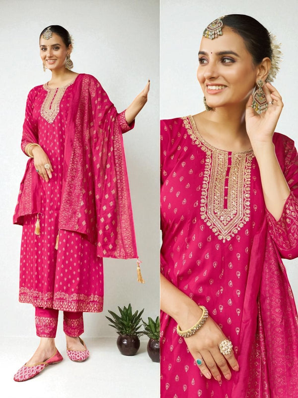 Pink : Plus size Kurti set - Kurti Connection USA