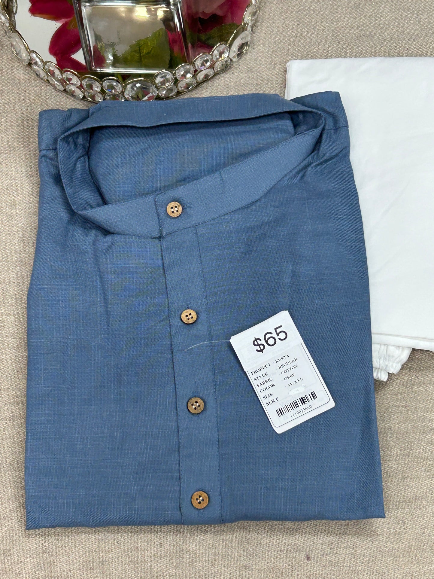Pure cotton kurta pajama set - Kurti Connection USA