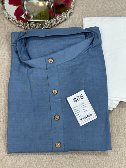 Pure cotton kurta pajama set - Kurti Connection USA