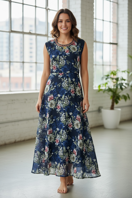 Georgette long kurti by Kurti Connection USA