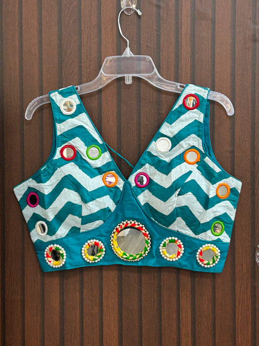 Mirror work blouse - Kurti Connection USA