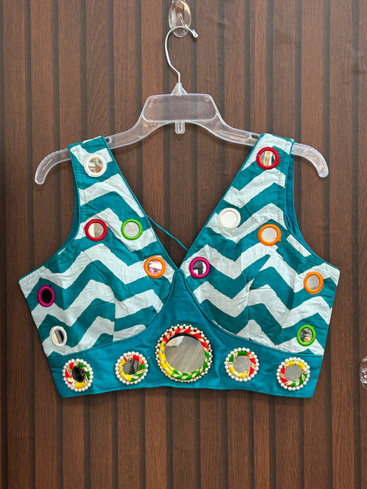 Mirror work blouse - Kurti Connection USA