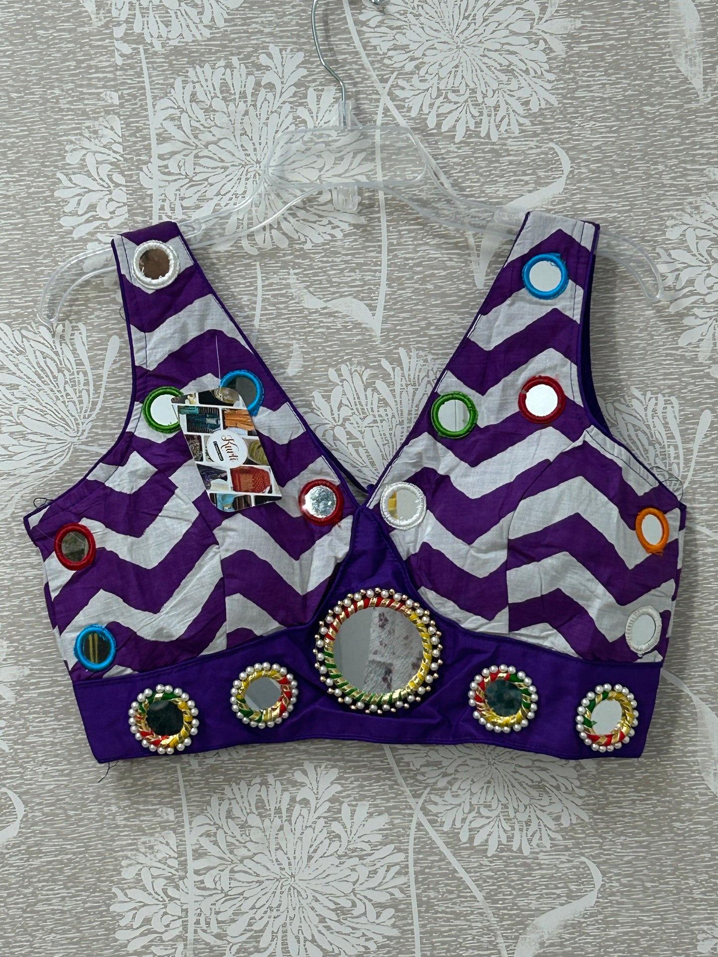 Mirror work blouse - Kurti Connection USA