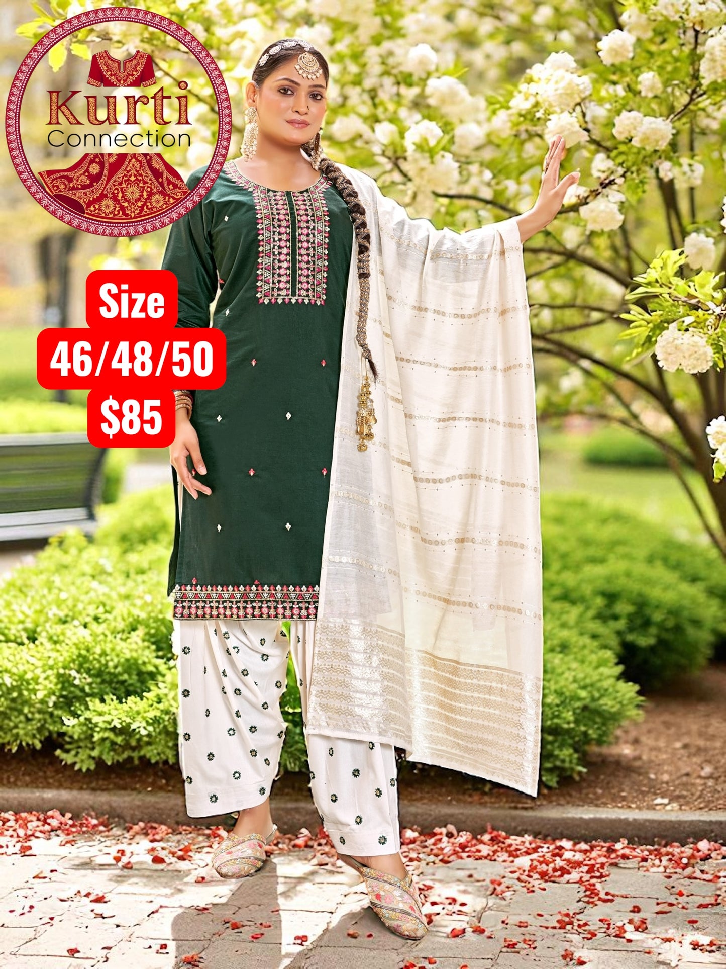 Queen : rayon patiala suit by Kurti Connection USA