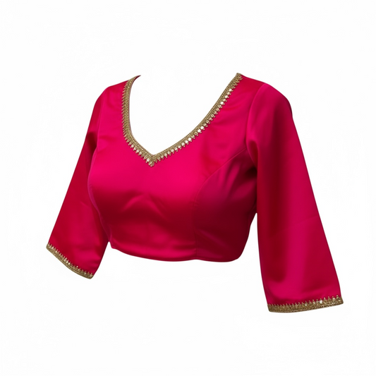 Dark pink blouse by Kurti Connection USA