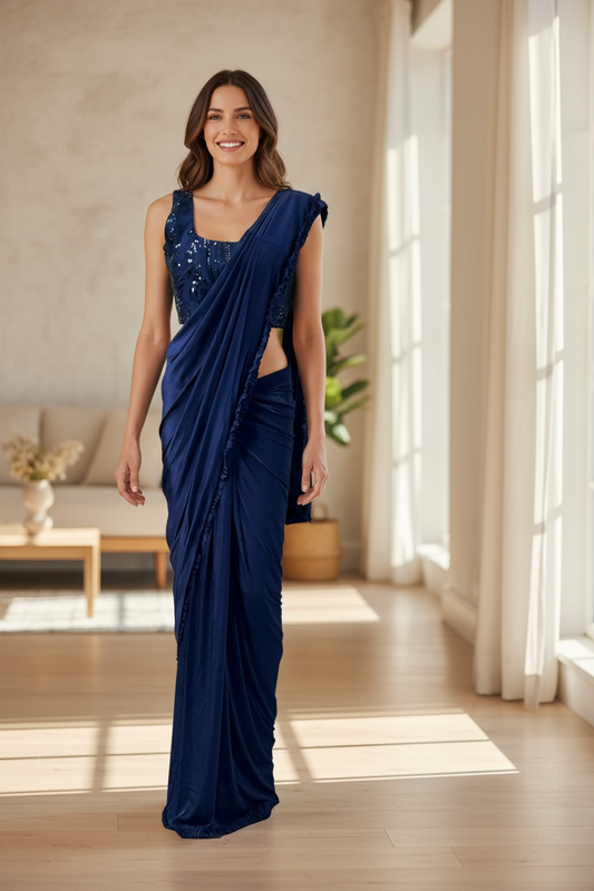 Ready to wear Pre stitched saree by Kurti Connection USA