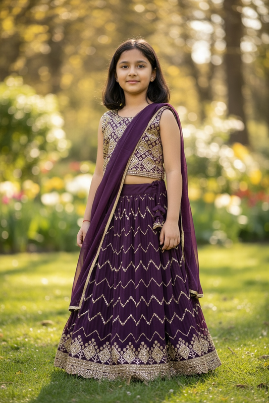 Lehenga choli for little girls ( 9/10 years) by Kurti Connection USA