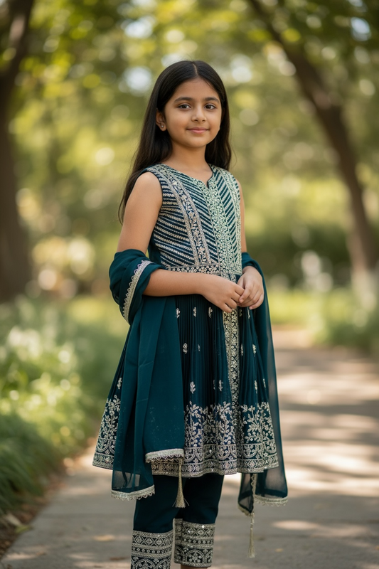 Silk salwar set by Kurti Connection USA