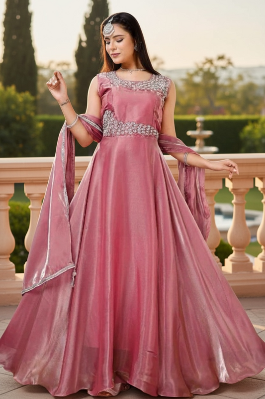 Party wear long dress by Kurti Connection USA