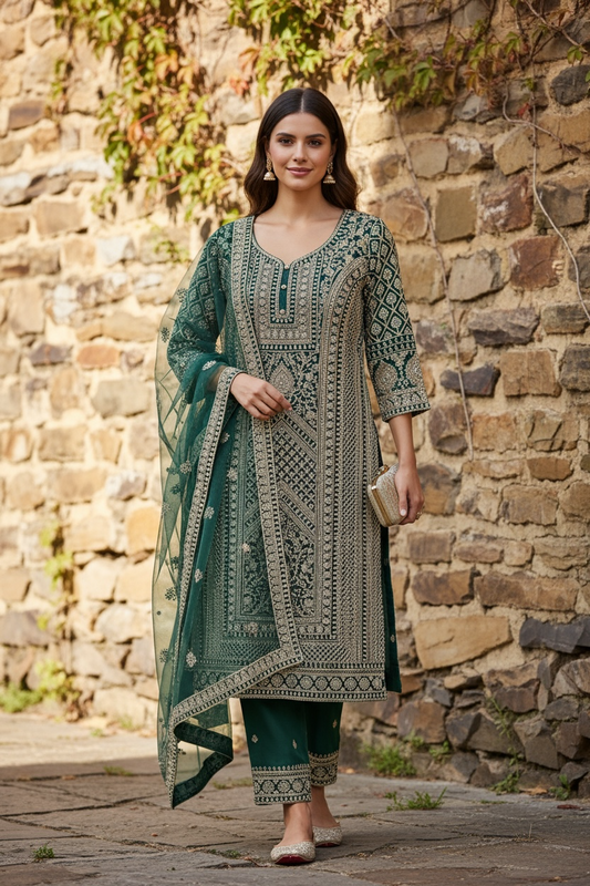 Heavy party wear salwar set by Kurti Connection USA