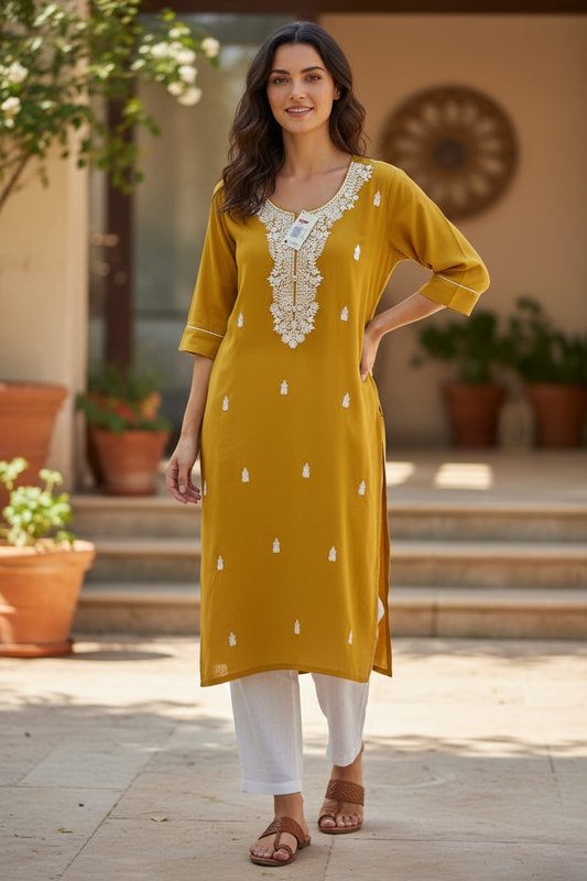 Rayon kurti ( only Kurti pant not included) by Kurti Connection USA